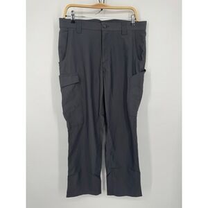 NWT Cintas Comfort Cargo Work Pant Men's 34 Black Pull On Zip Fly Comfort Flex